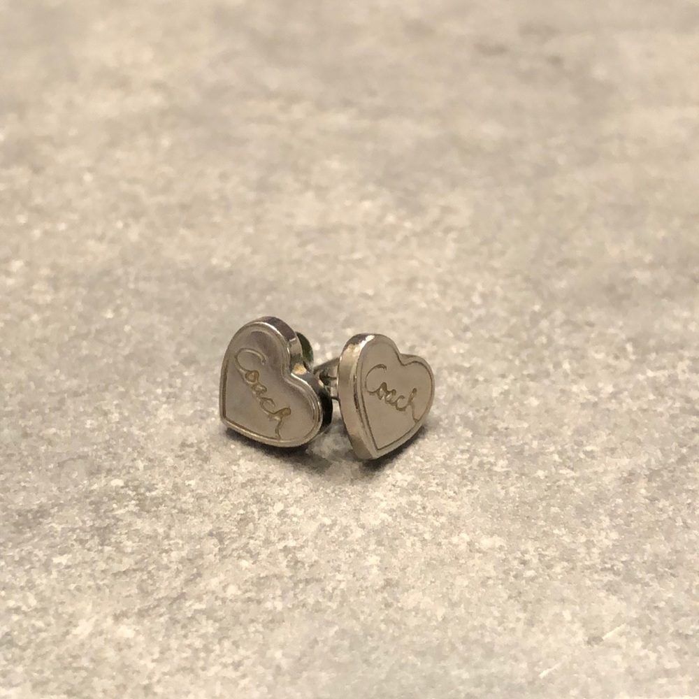 Coach Stud Heart Earring
